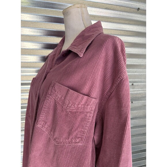 Vintage Corduroy Mauve Shacket Shirt Jacket - Picture 4 of 10